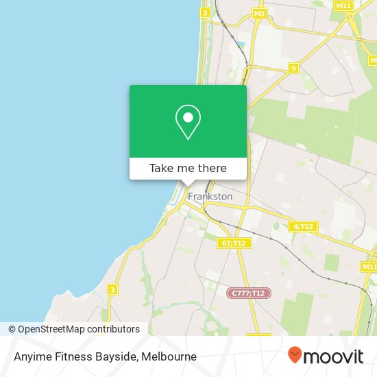 Anyime Fitness Bayside map