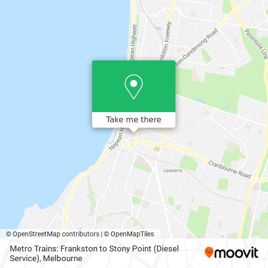 Metro Trains: Frankston to Stony Point (Diesel Service) map