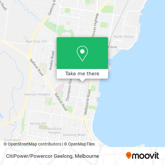 CitiPower/Powercor Geelong map