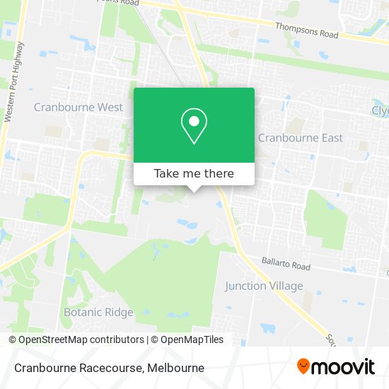 Mapa Cranbourne Racecourse