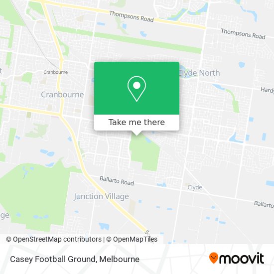 Mapa Casey Football Ground