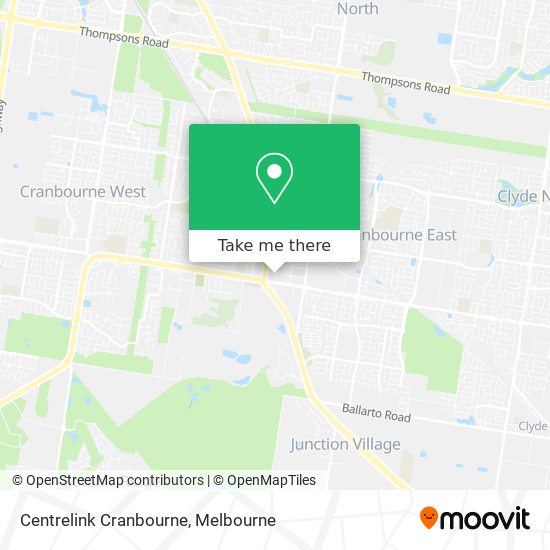 Centrelink Cranbourne map