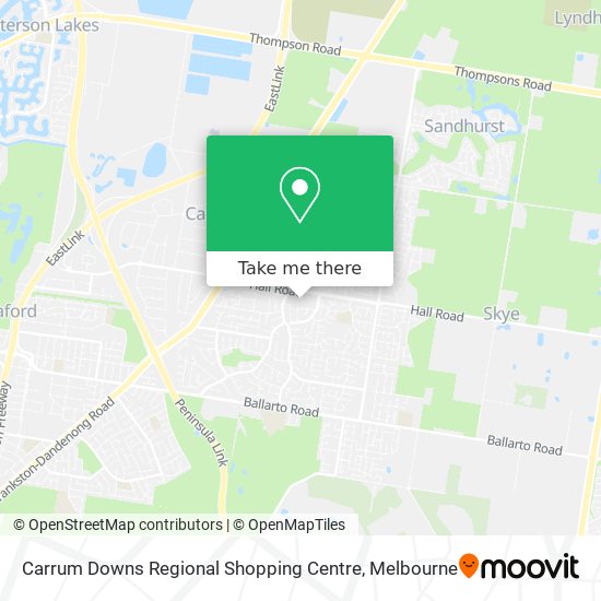 Carrum Downs Regional Shopping Centre map