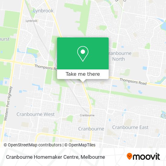 Cranbourne Homemaker Centre map