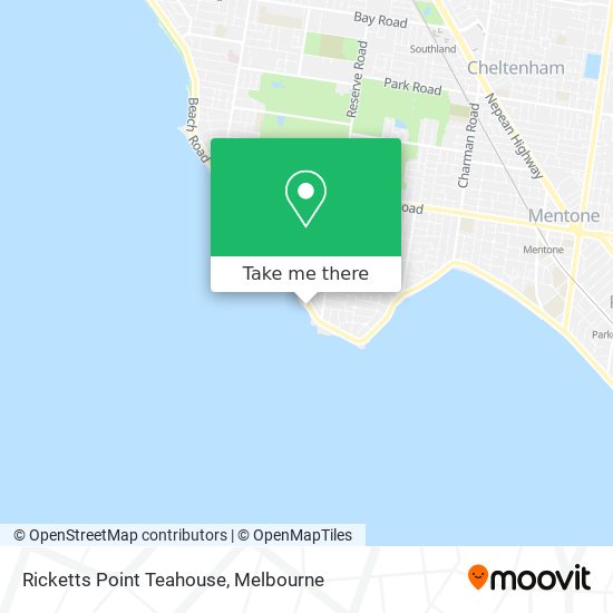 Ricketts Point Teahouse map