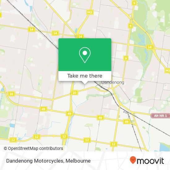 Dandenong Motorcycles map