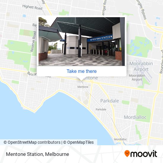 Mapa Mentone Station