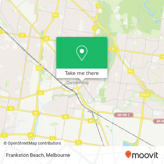 Mapa Frankston Beach