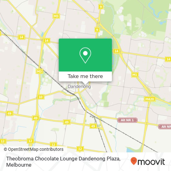 Mapa Theobroma Chocolate Lounge Dandenong Plaza