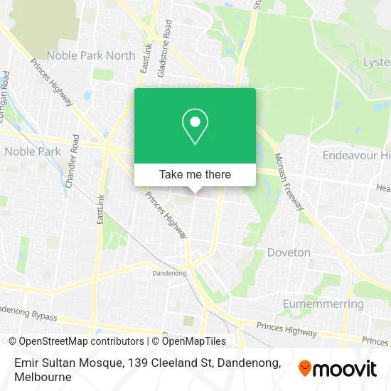 Emir Sultan Mosque, 139 Cleeland St, Dandenong map