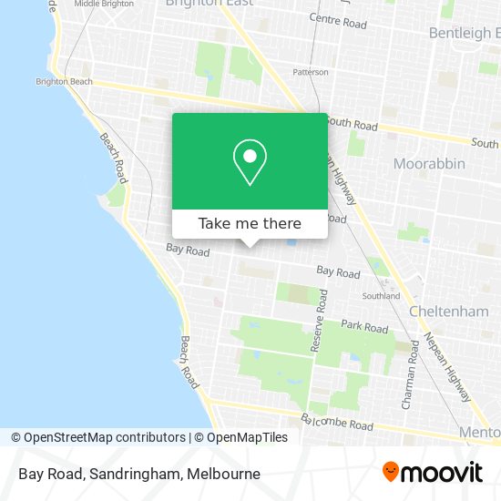 Bay Road, Sandringham map