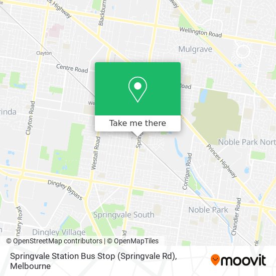 Mapa Springvale Station Bus Stop (Springvale Rd)