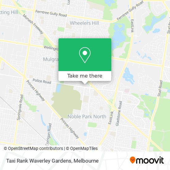 Taxi Rank Waverley Gardens map