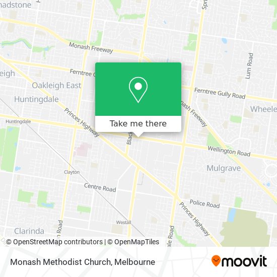 Monash Methodist Church map