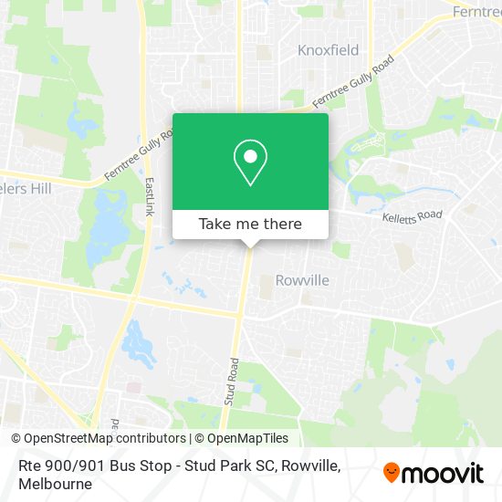 Rte 900 / 901 Bus Stop - Stud Park SC, Rowville map