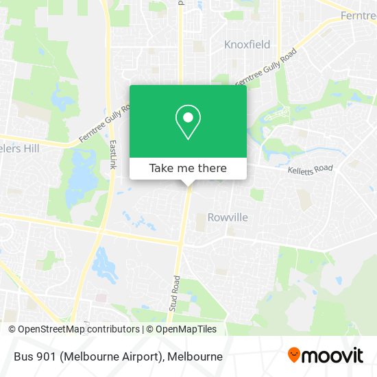 Bus 901 (Melbourne Airport) map