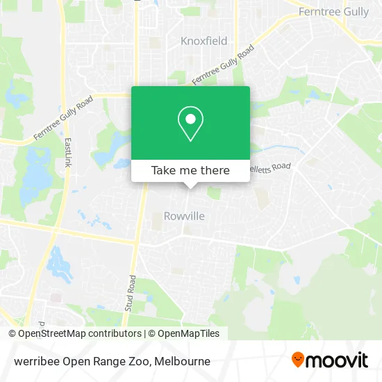 Map Of Werribee Zoo How To Get To Werribee Open Range Zoo In Rowville By Bus Or Train?