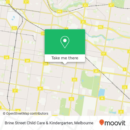 Mapa Brine Street Child Care & Kindergarten