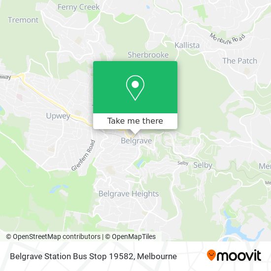 Mapa Belgrave Station Bus Stop 19582