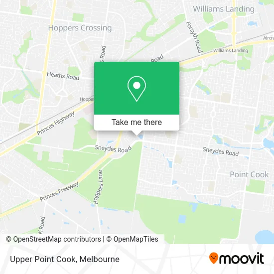 Mapa Upper Point Cook