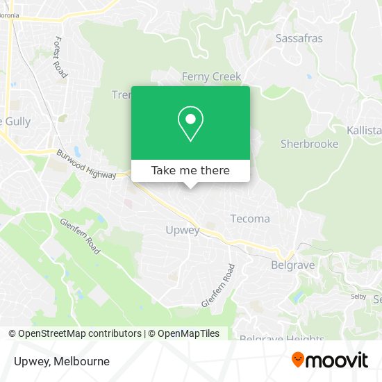 Upwey map