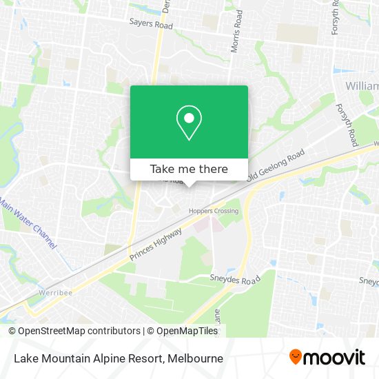 Lake Mountain Alpine Resort map