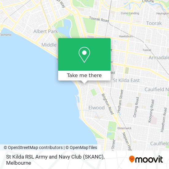 St Kilda RSL Army and Navy Club (SKANC) map