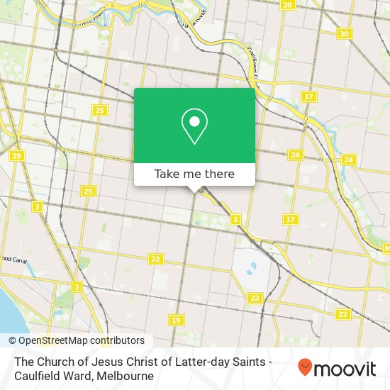 Mapa The Church of Jesus Christ of Latter-day Saints - Caulfield Ward