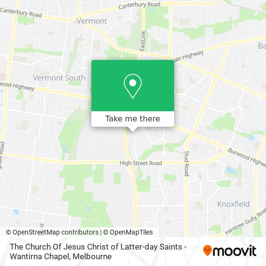 The Church Of Jesus Christ of Latter-day Saints - Wantirna Chapel map