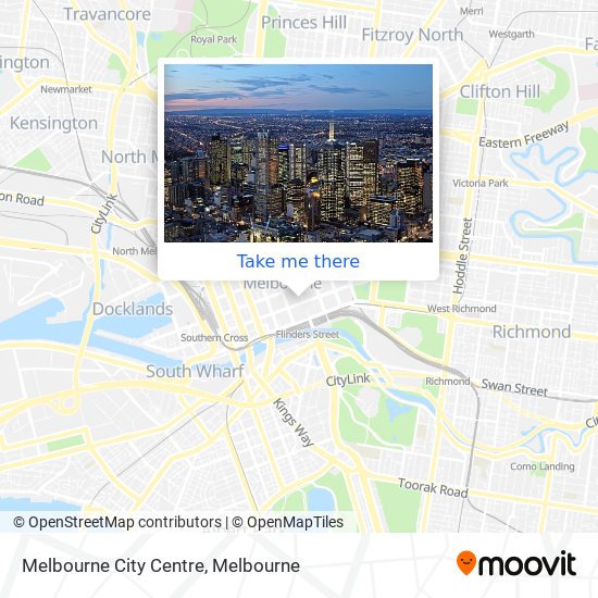 Mapa Melbourne City Centre