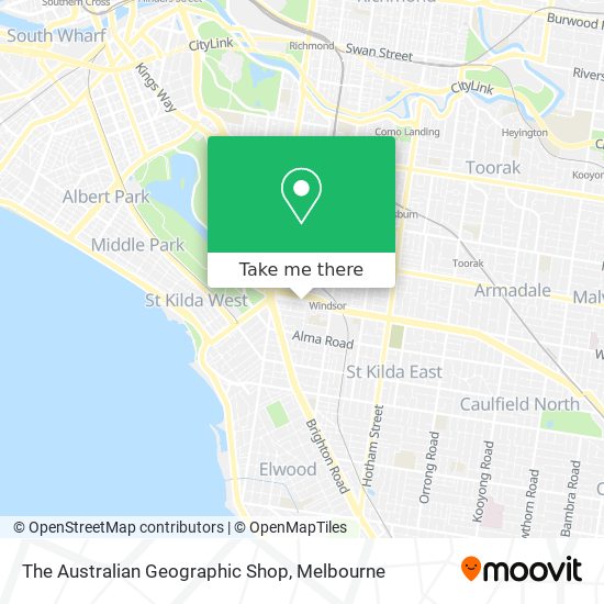 The Australian Geographic Shop map
