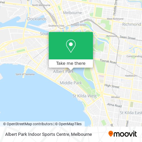 Mapa Albert Park Indoor Sports Centre
