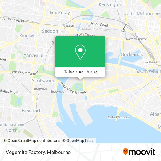 Vegemite Factory map