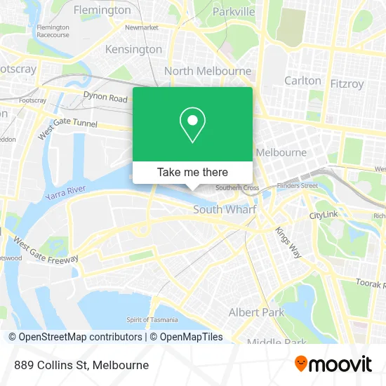 Mapa 889 Collins St