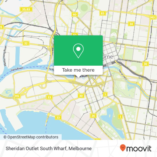 Sheridan Outlet South Wharf map