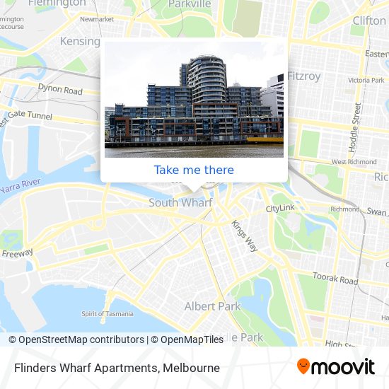 Flinders Wharf Apartments map