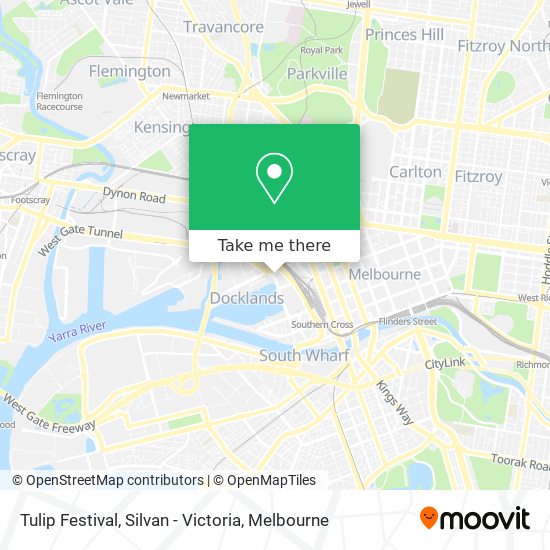 Tulip Festival, Silvan - Victoria map