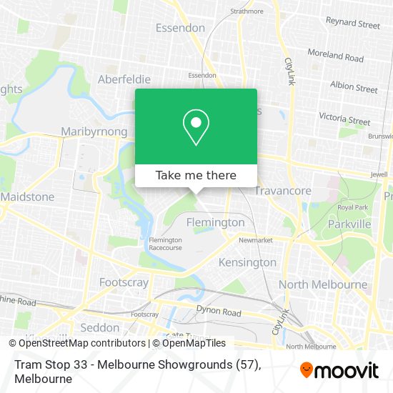 Mapa Tram Stop 33 - Melbourne Showgrounds (57)