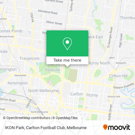 Mapa IKON Park, Carlton Football Club