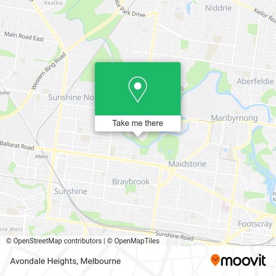 How to get to Avondale Heights by bus, tram or train?