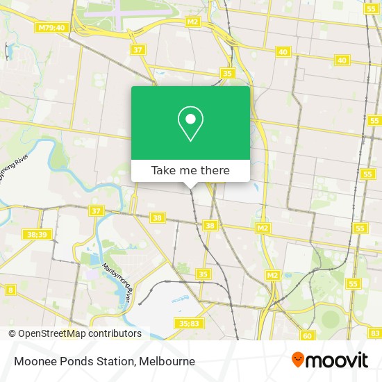 Moonee Ponds Station map