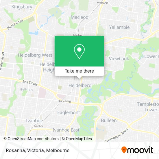 Rosanna, Victoria map