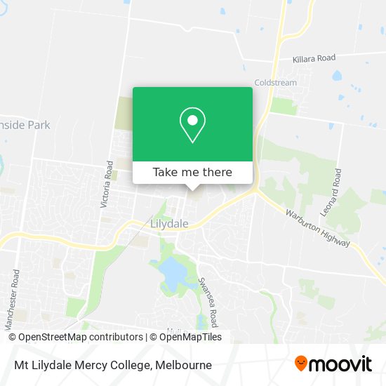 Mt Lilydale Mercy College map