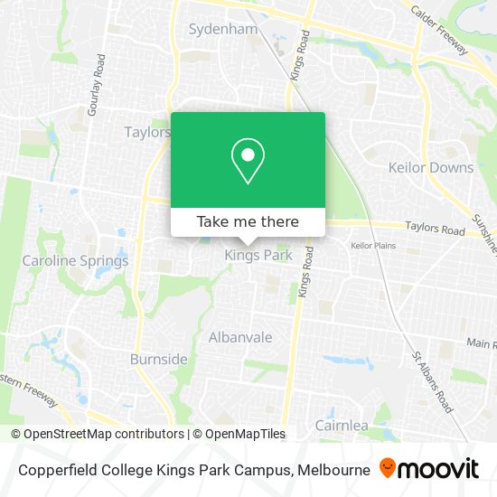 Mapa Copperfield College Kings Park Campus