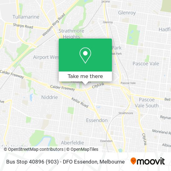 Mapa Bus Stop 40896 (903) - DFO Essendon