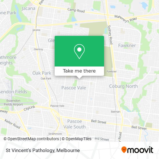 St Vincent's Pathology map