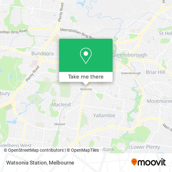 Watsonia Station map