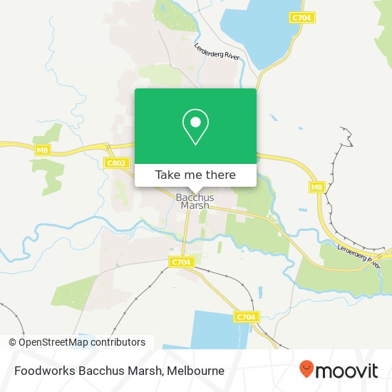 Foodworks Bacchus Marsh map