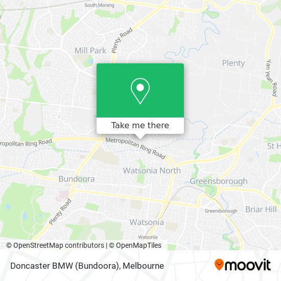 Doncaster BMW (Bundoora) map