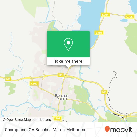 Champions IGA Bacchus Marsh map